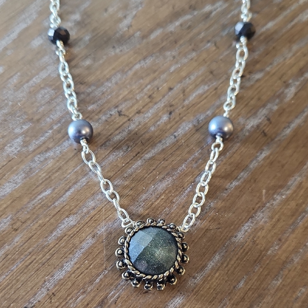 Hand Crafted Bead and Chain Necklace